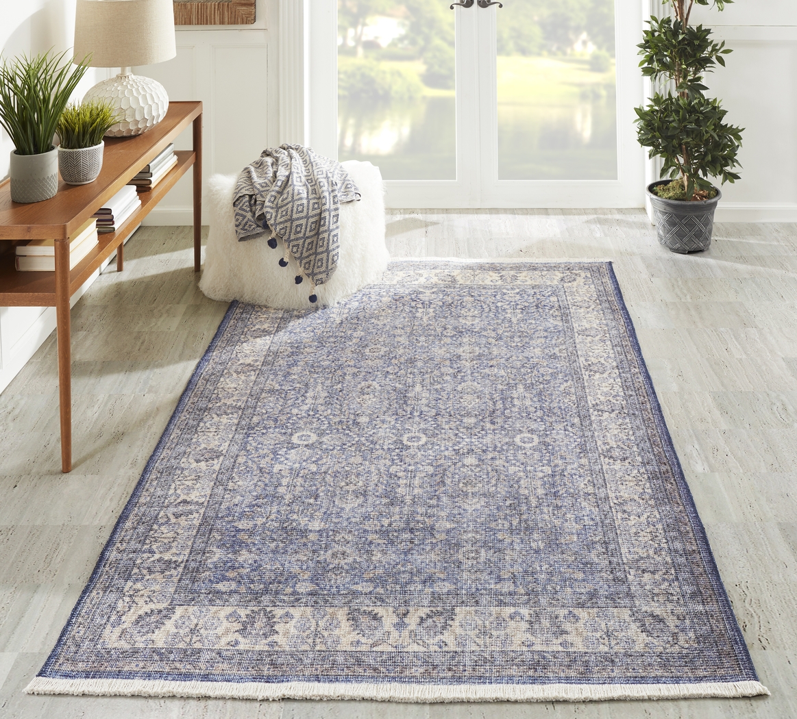 Roseris Blue 5' x 8' Rug - Thumbnail - Image 2