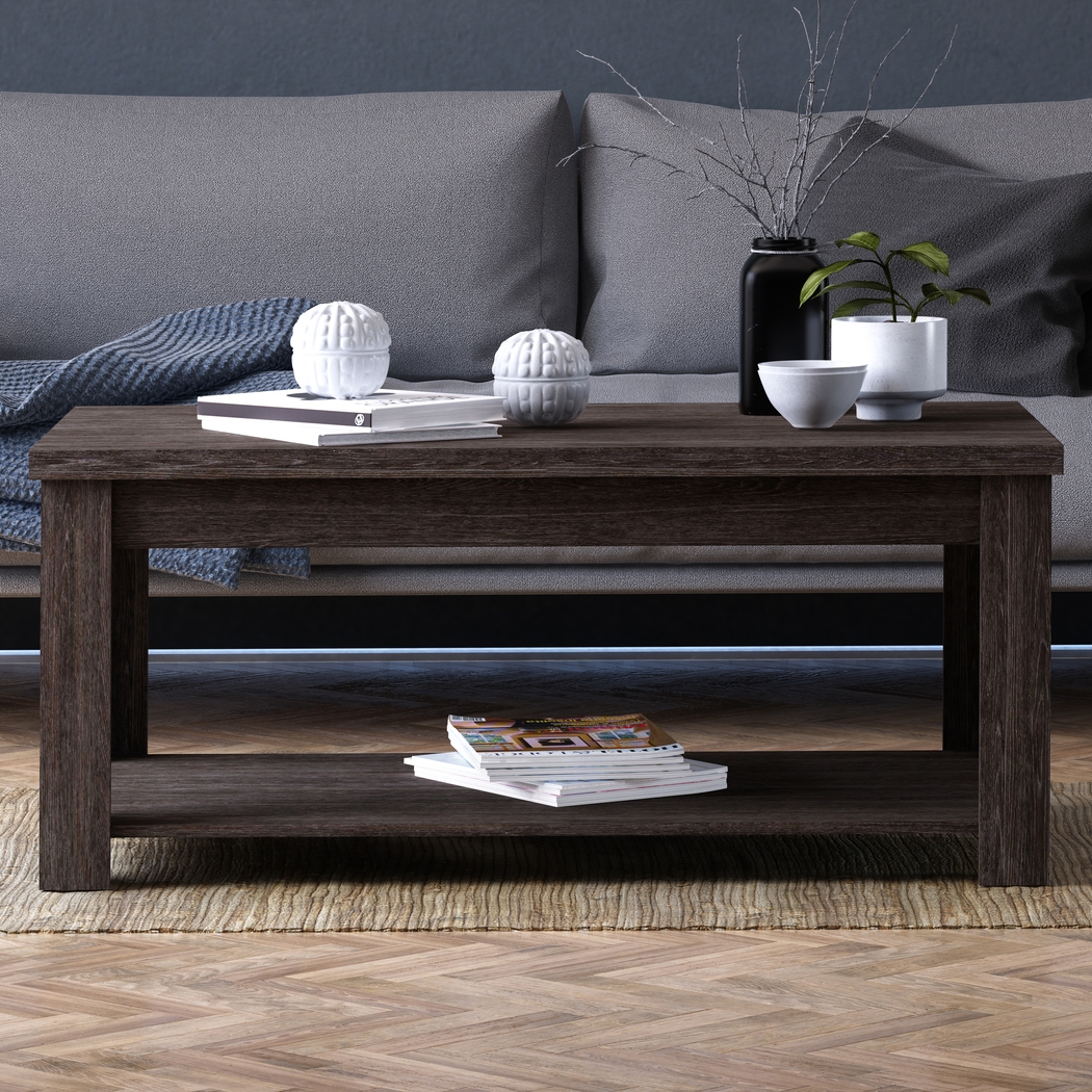 Rosestone Espresso Cocktail Table - Thumbnail - Image 3