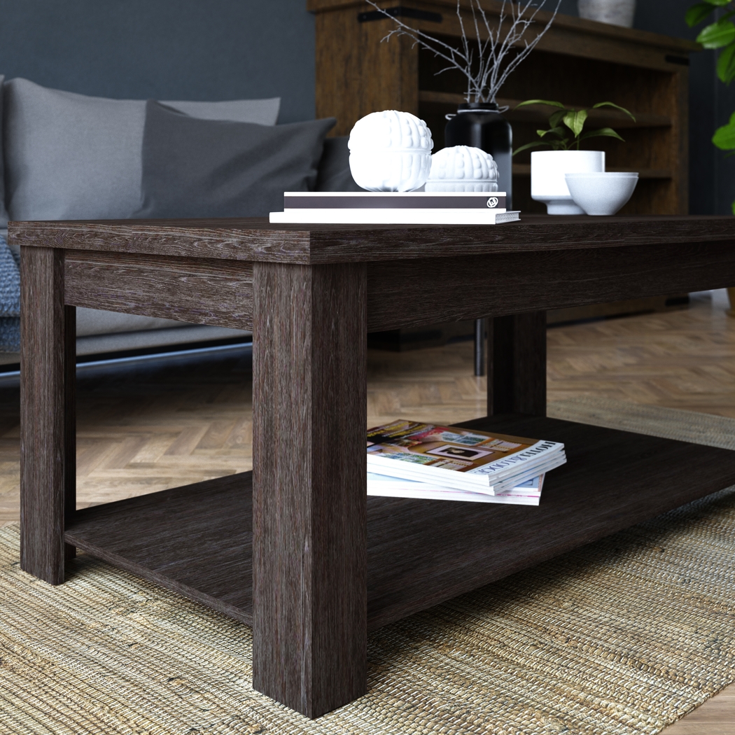 Rosestone Espresso Cocktail Table - Thumbnail - Image 5