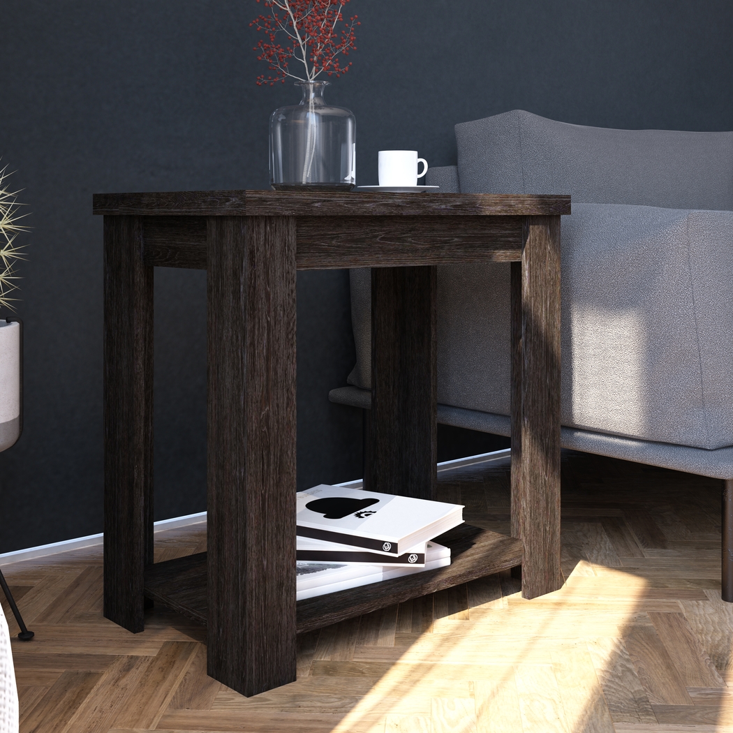Rosestone Espresso End Table - Thumbnail - Image 4