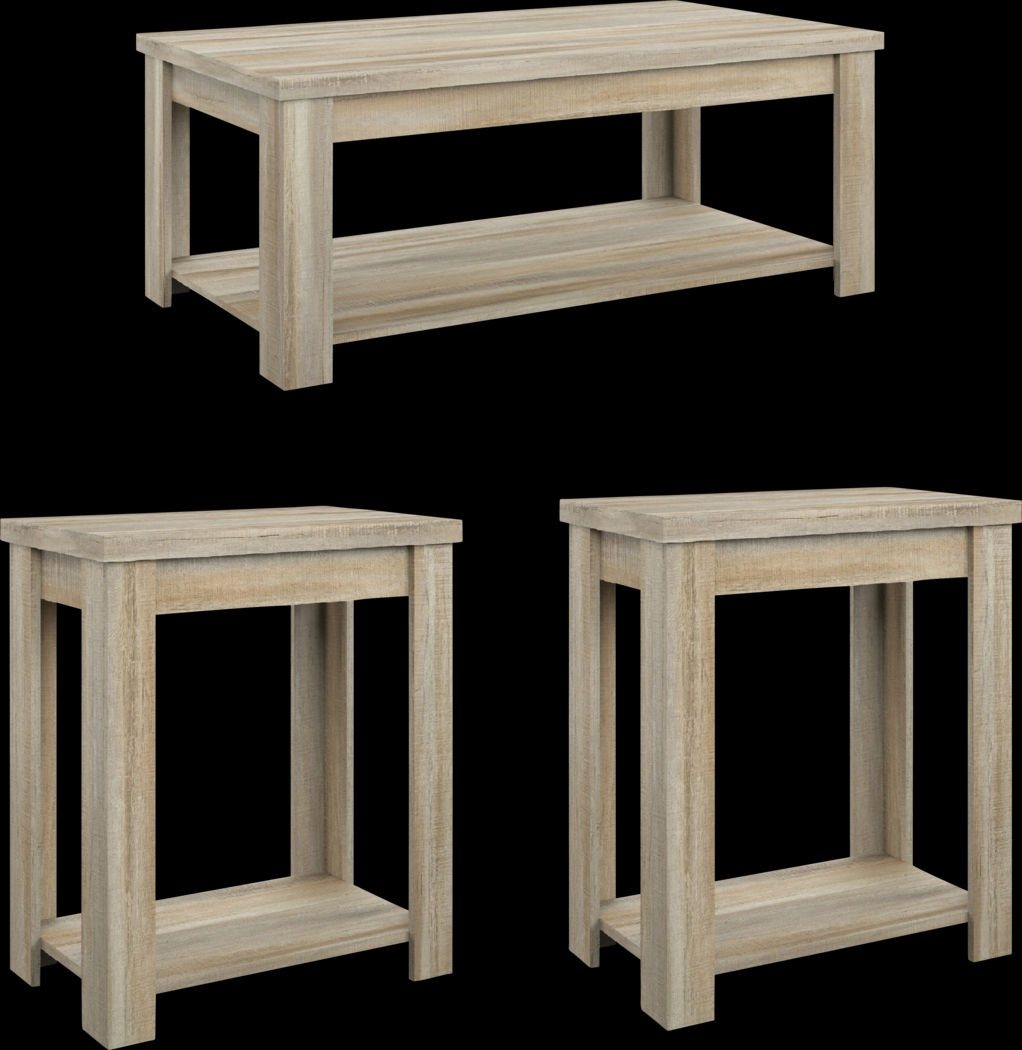 Rosestone Natural 3 Pc. Occasional Table Set - Thumbnail - Image 1