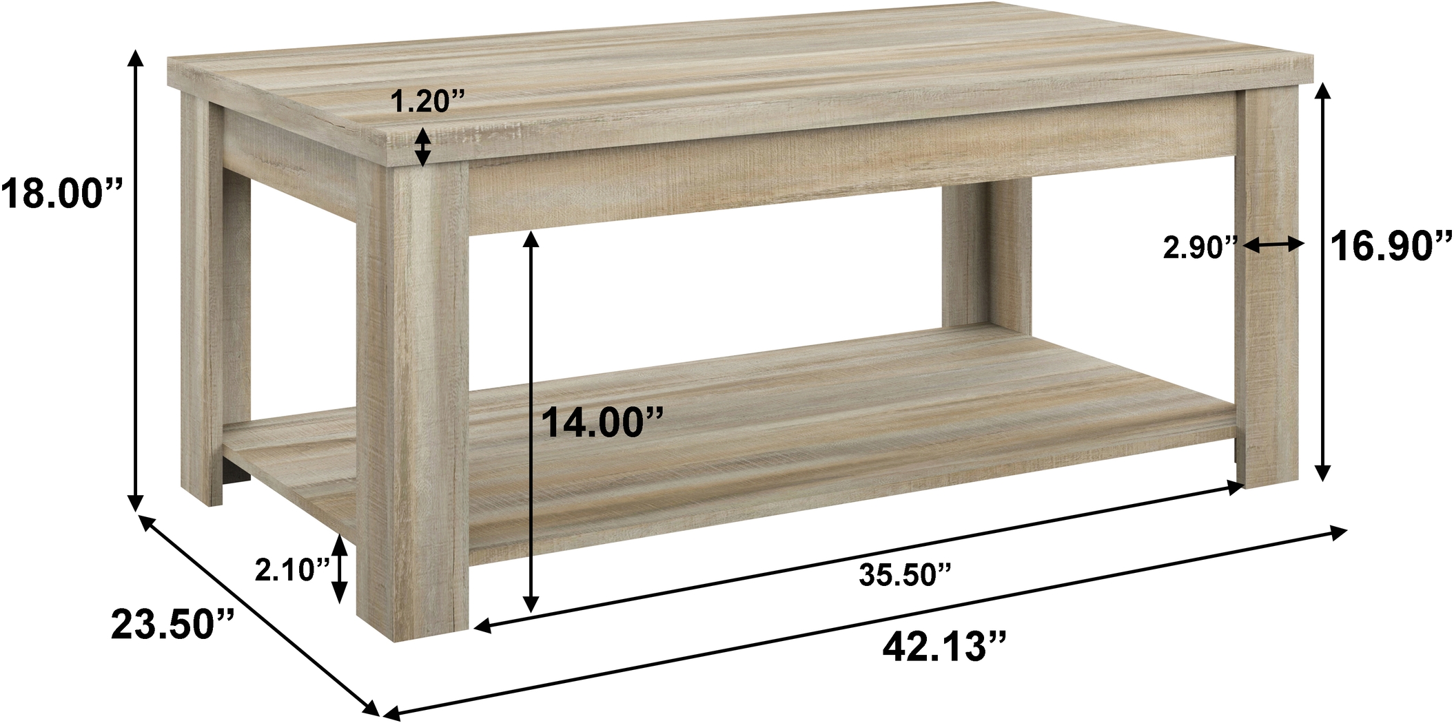 Rosestone Natural Cocktail Table - Thumbnail - Image 7