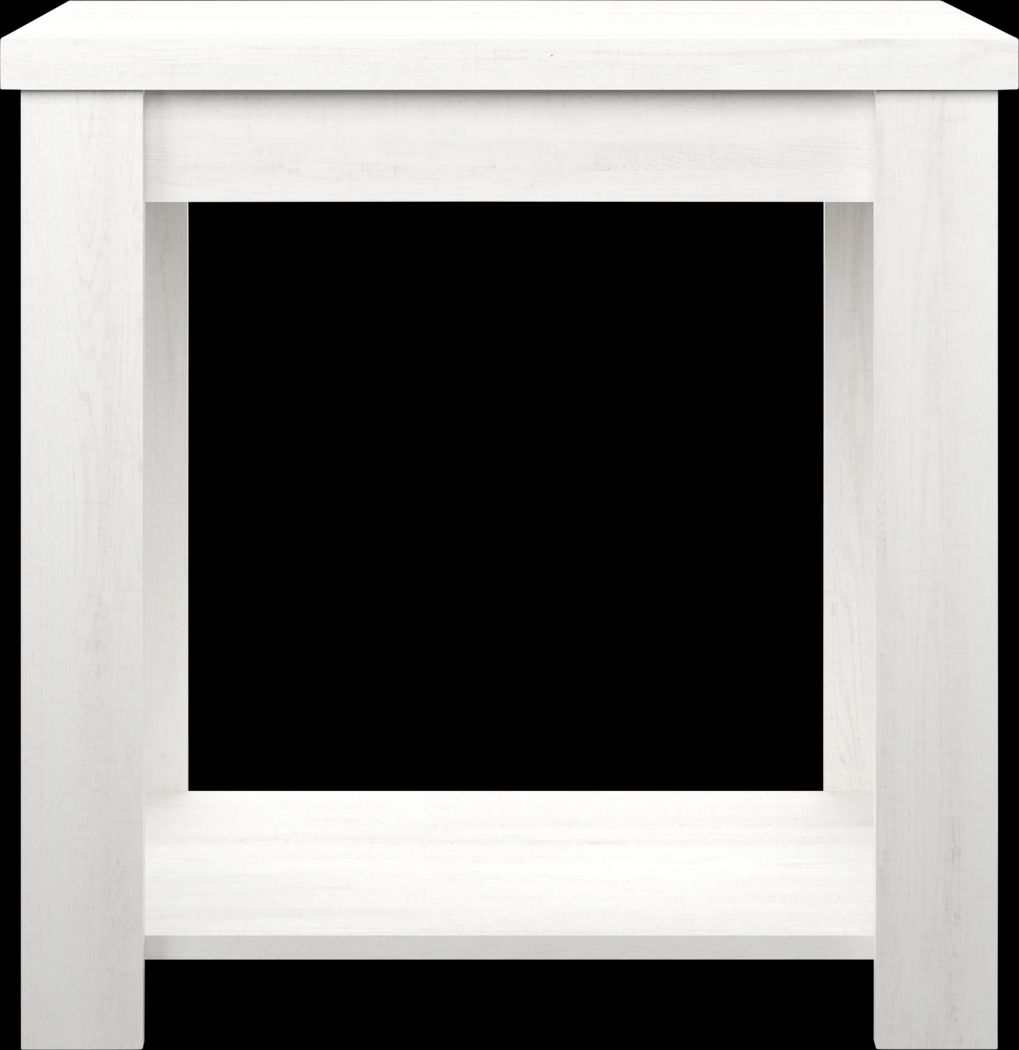 Rosestone White End Table - Thumbnail - Image 2
