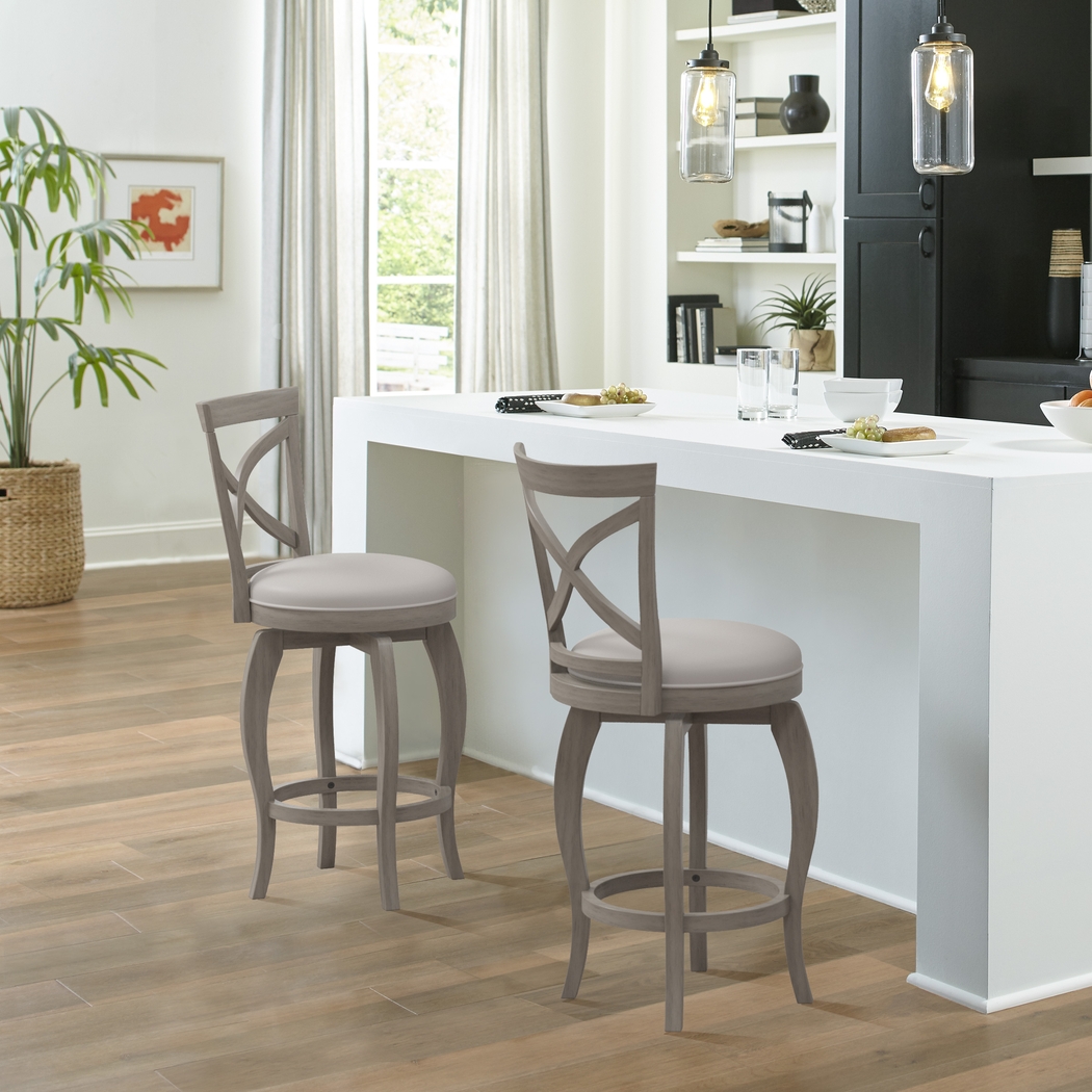 Roseton Gray Swivel Counter Height Stool - Thumbnail - Image 10