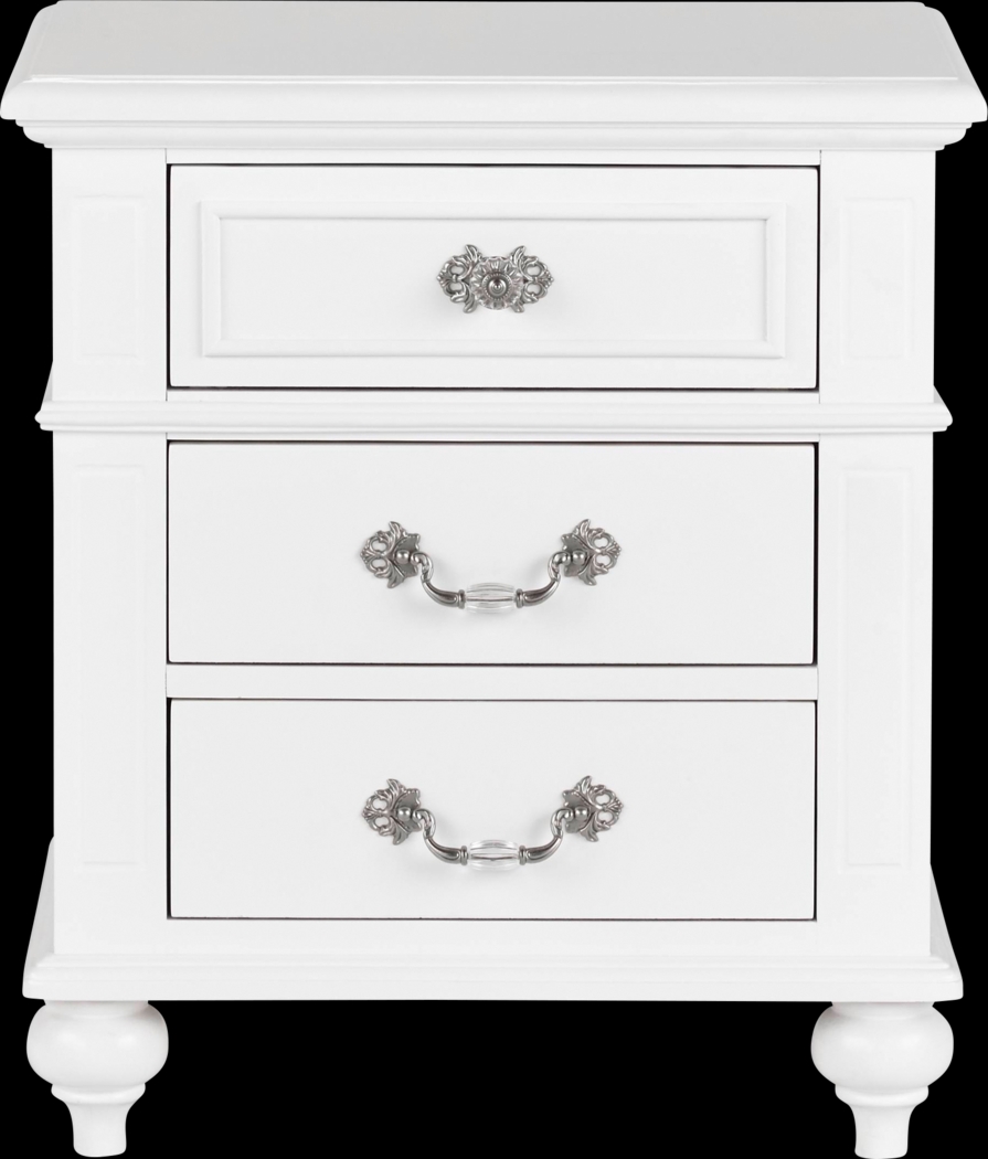 Roseton White Nighstand - Thumbnail - Image 4