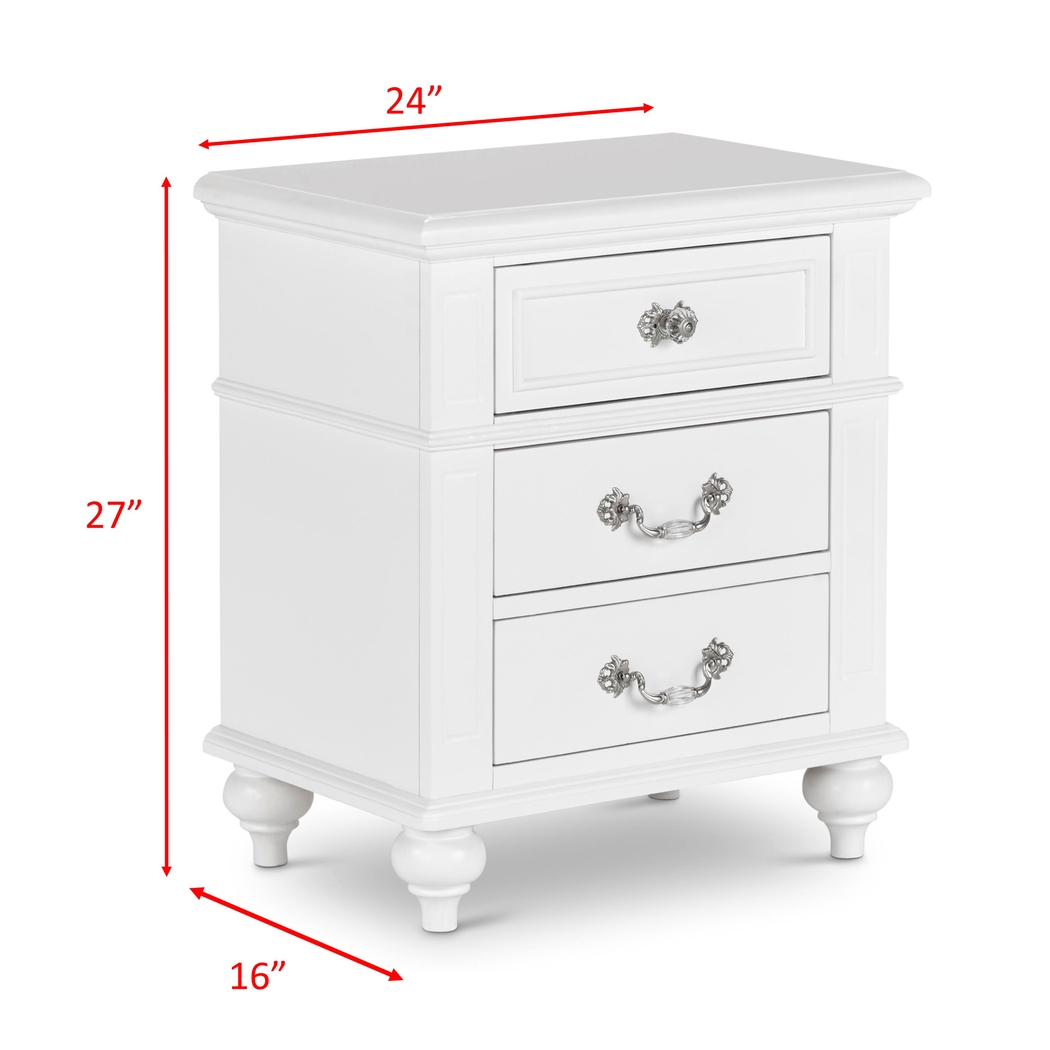 Roseton White Nighstand - Thumbnail - Image 5