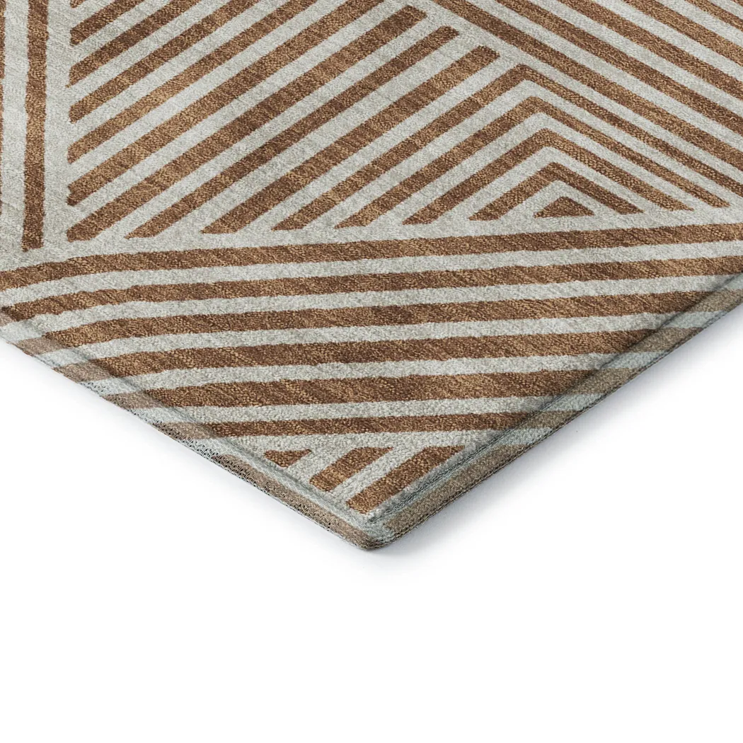 Rosette Orange 9' x 12' Rug - Thumbnail - Image 4