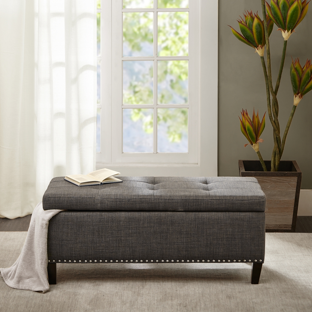 Rosewin Charcoal Accent Bench - Thumbnail - Image 5