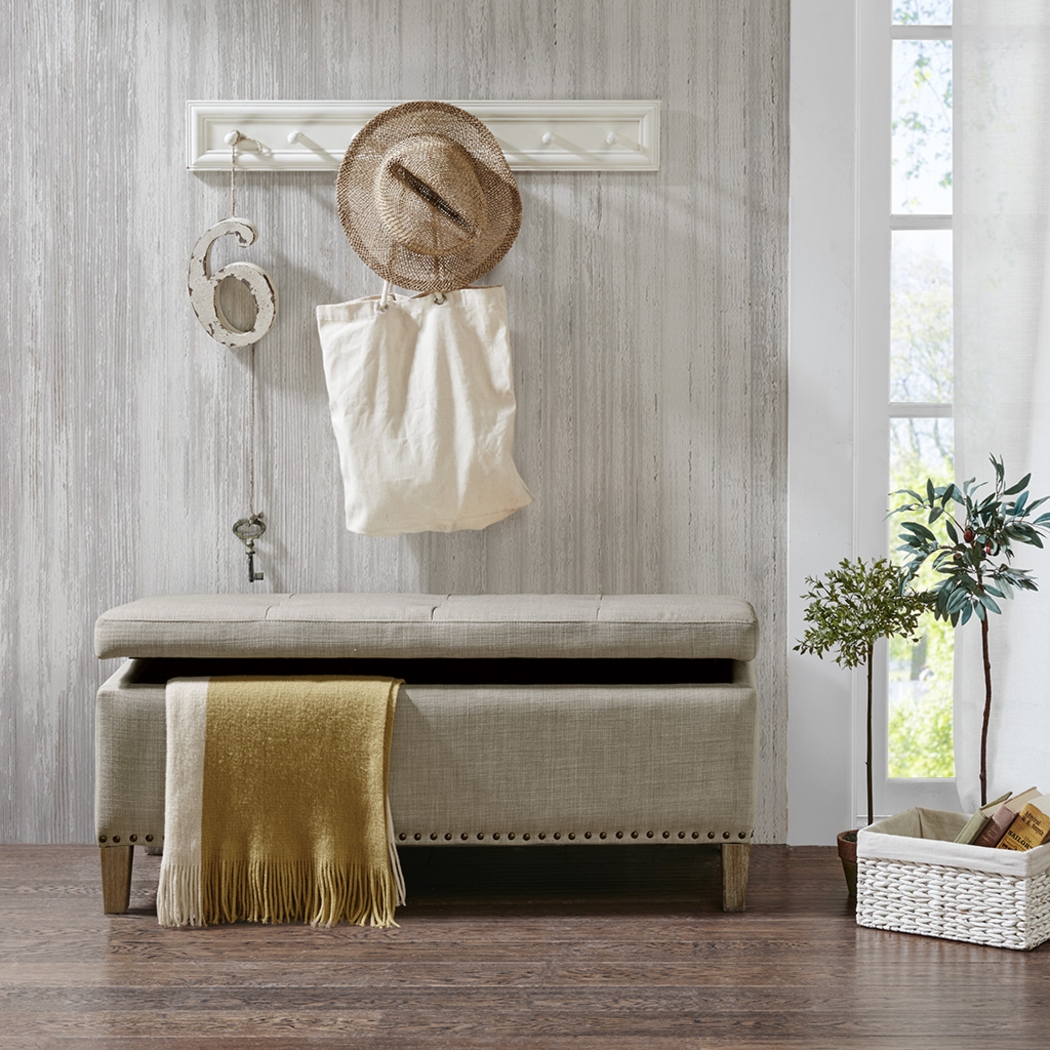 Rosewin Taupe Accent Bench - Thumbnail - Image 2