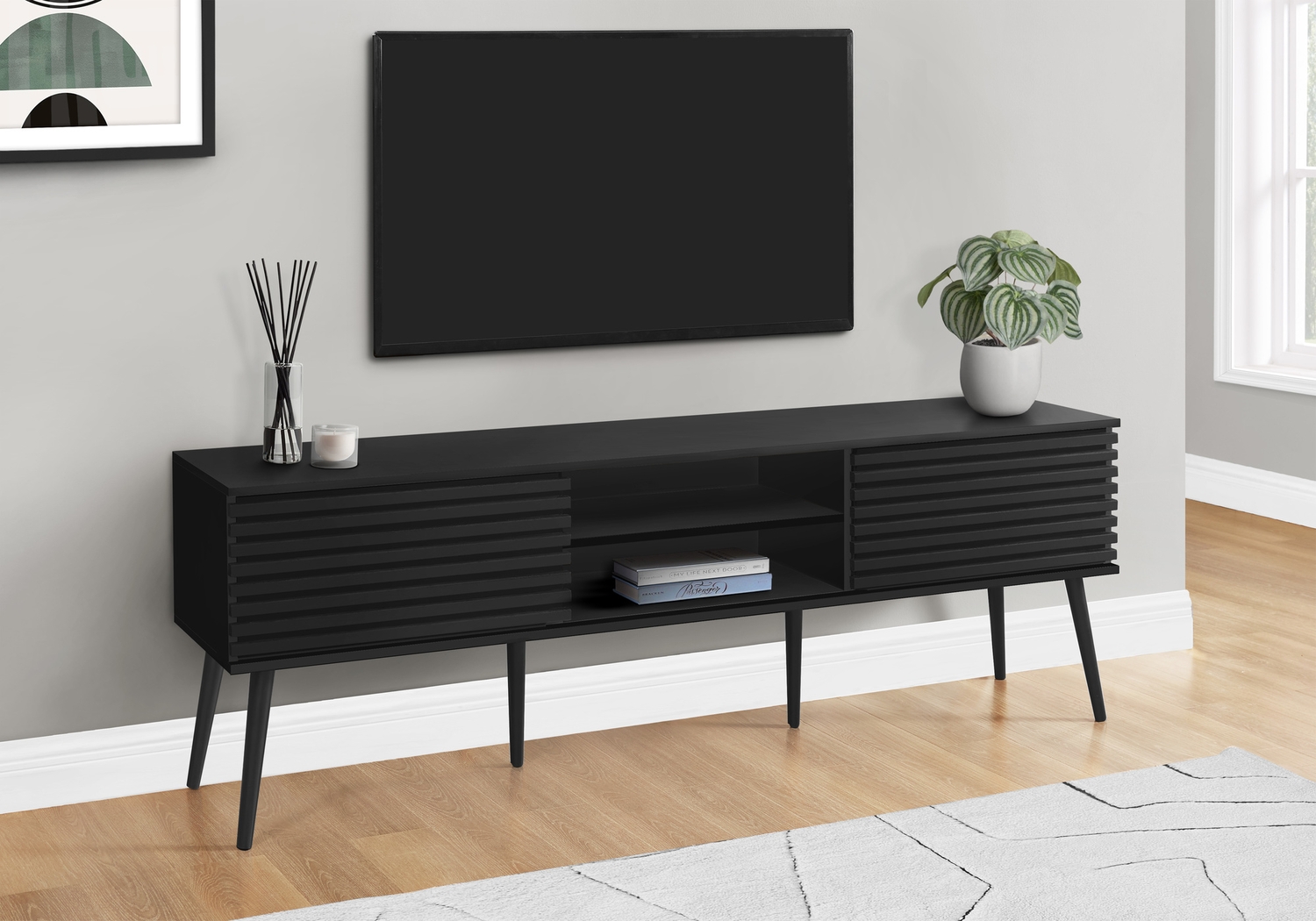 Roshia Black 72 Console - Thumbnail - Image 2