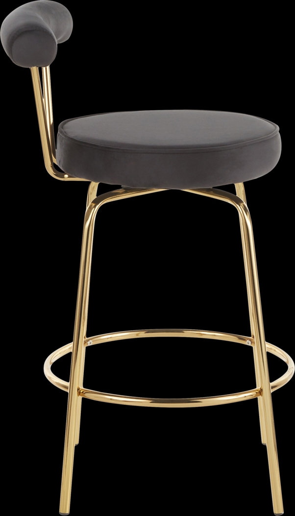 Rosiere Black Counter Height Stool, Set of 2 - Thumbnail - Image 3
