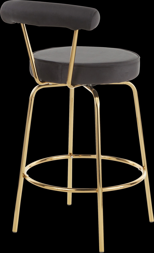 Rosiere Black Counter Height Stool, Set of 2 - Thumbnail - Image 4