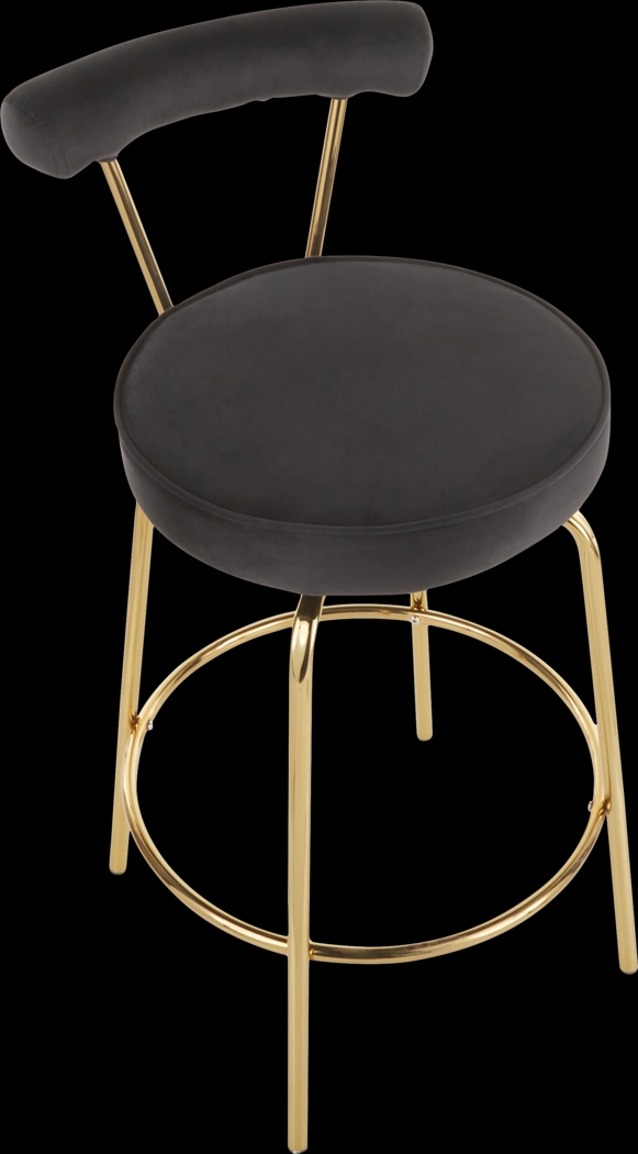 Rosiere Black Counter Height Stool, Set of 2 - Thumbnail - Image 7