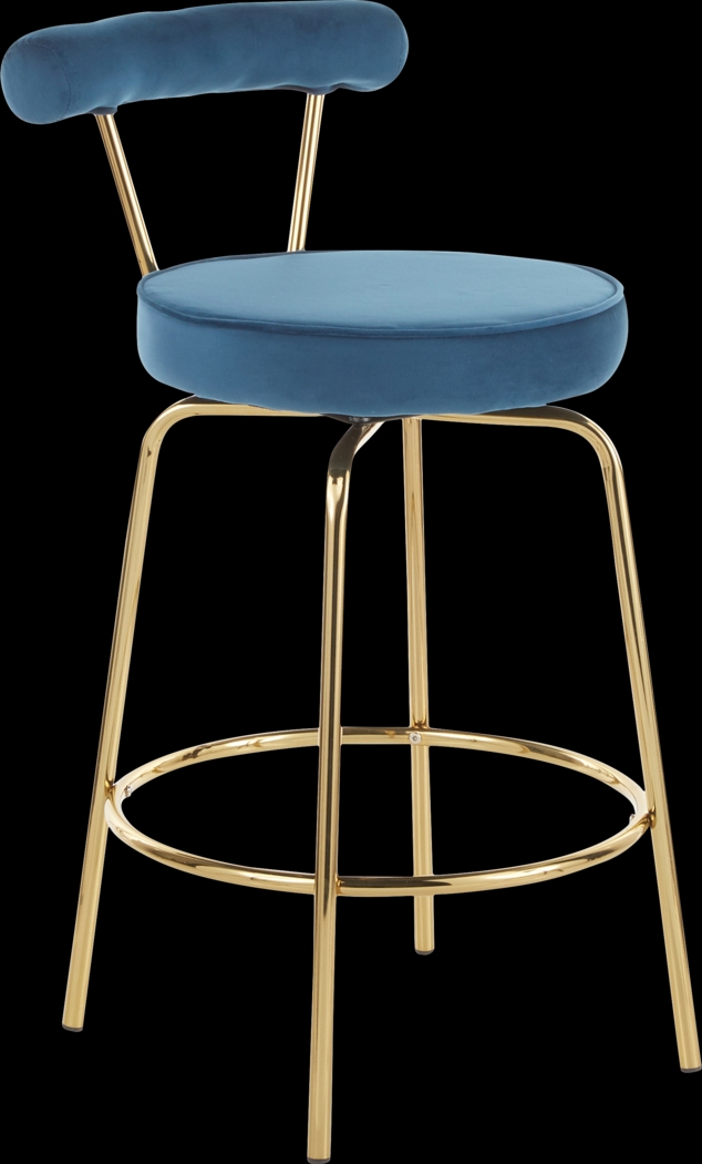 Rosiere Blue Counter Height Stool, Set of 2 - Thumbnail - Image 2