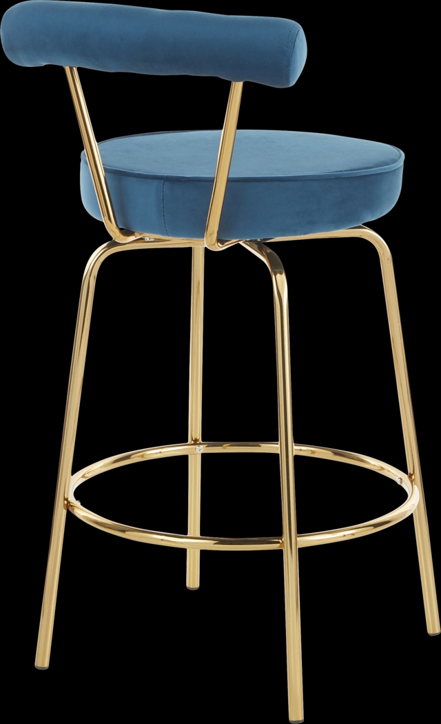 Rosiere Blue Counter Height Stool, Set of 2 - Thumbnail - Image 4
