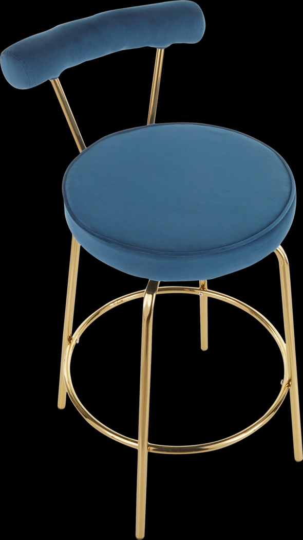 Rosiere Blue Counter Height Stool, Set of 2 - Thumbnail - Image 7