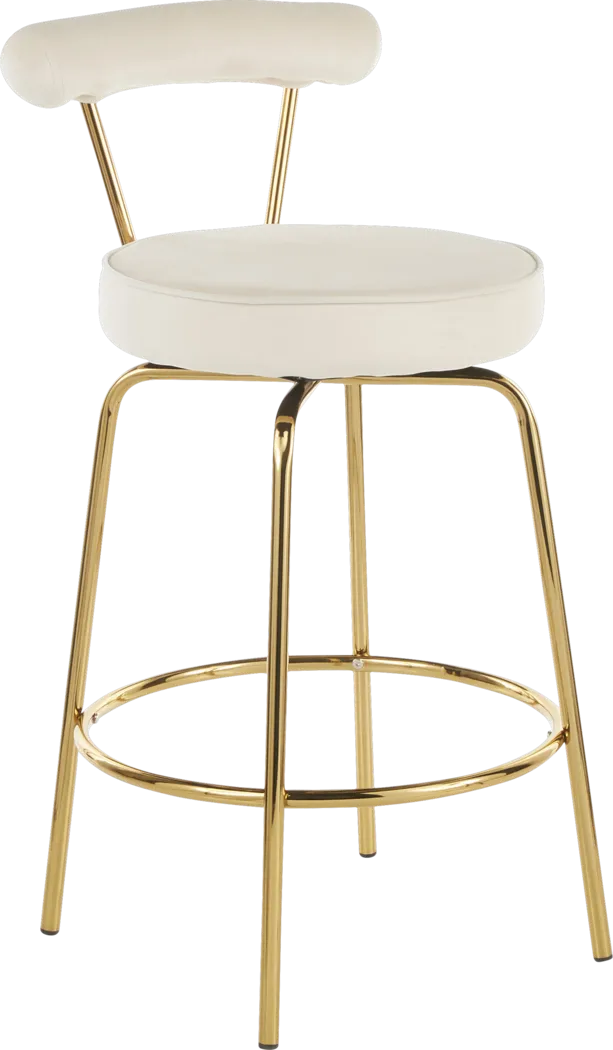 Rosiere Cream Counter Height Stool, Set of 2 - Thumbnail - Image 2