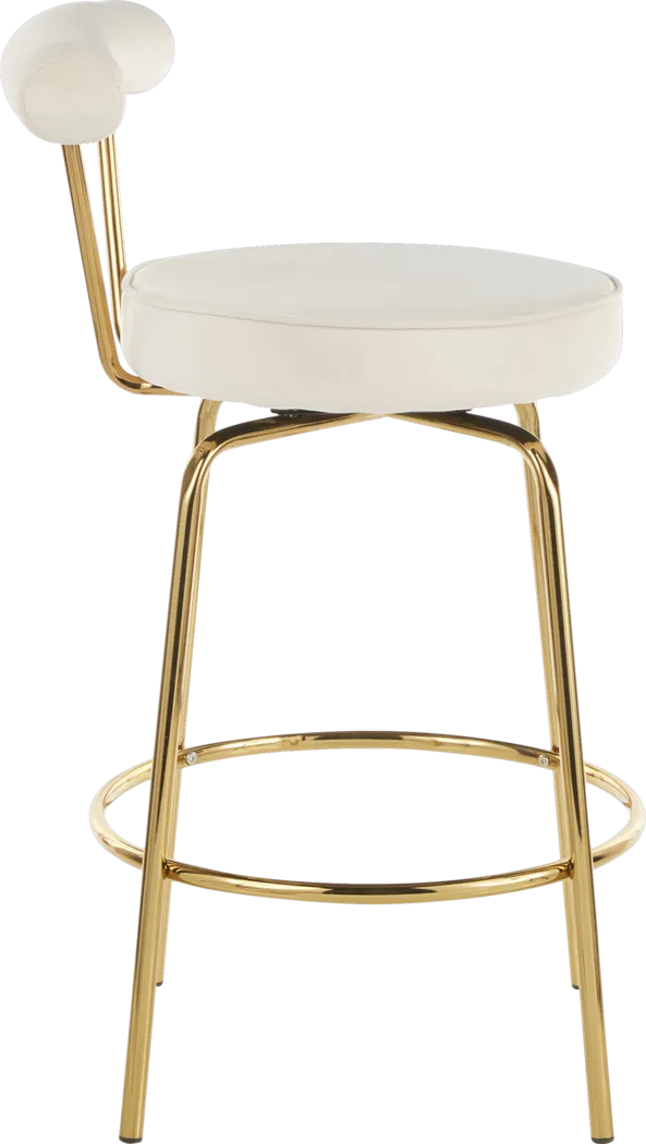Rosiere Cream Counter Height Stool, Set of 2 - Thumbnail - Image 3