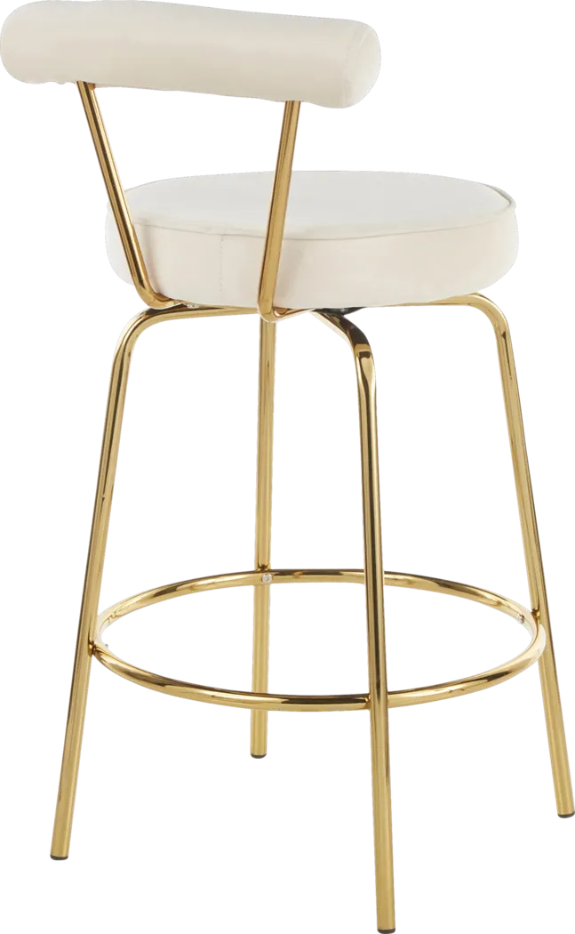 Rosiere Cream Counter Height Stool, Set of 2 - Thumbnail - Image 4