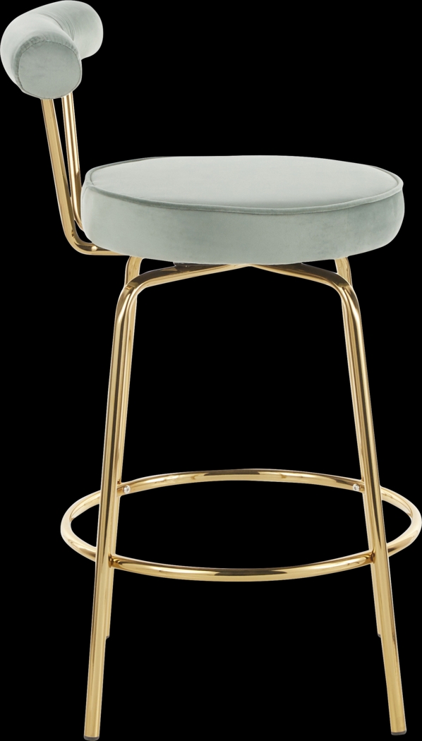 Rosiere Green Counter Height Stool, Set of 2 - Thumbnail - Image 3