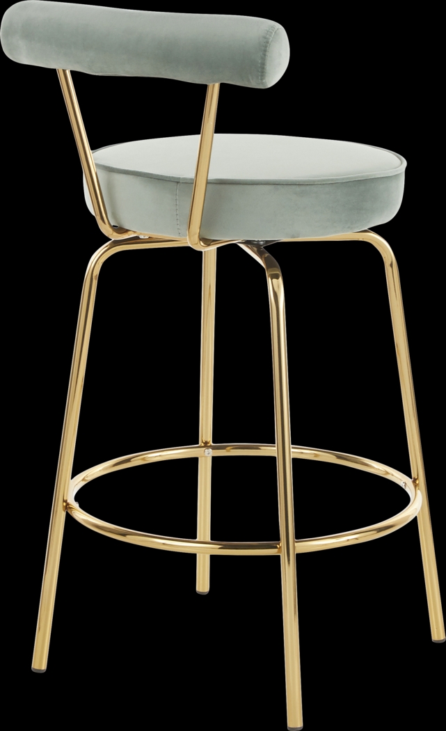 Rosiere Green Counter Height Stool, Set of 2 - Thumbnail - Image 4