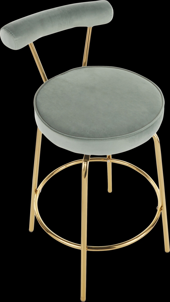 Rosiere Green Counter Height Stool, Set of 2 - Thumbnail - Image 7