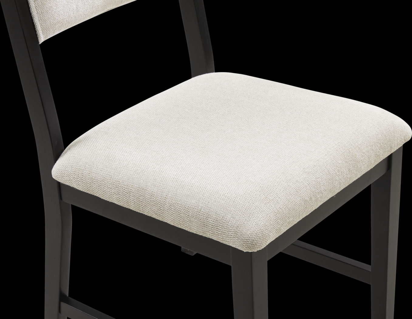 Rosolli Beige Side Chair with Black Legs - Thumbnail - Image 4