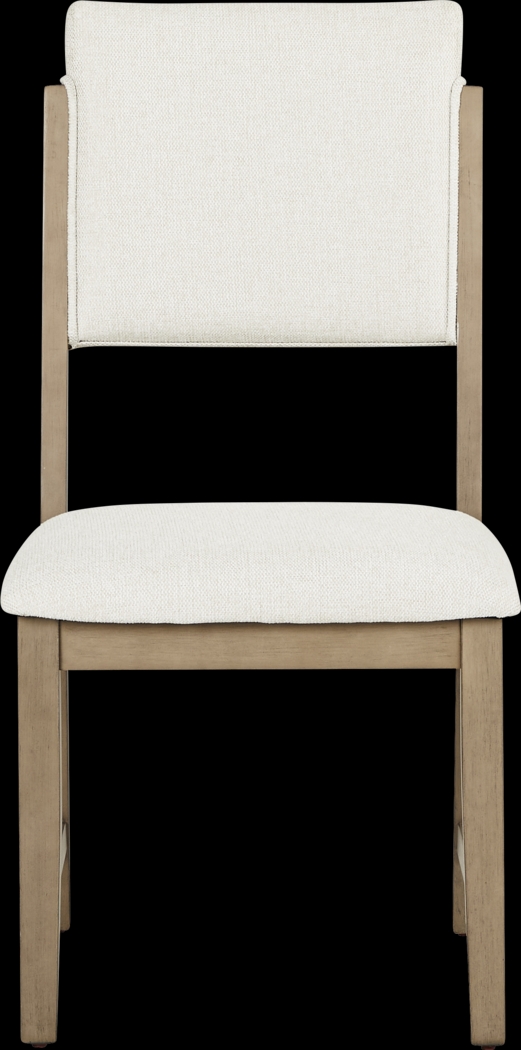 Rosolli Gray 5 Pc Round Dining Room with Beige Upholstered Chairs - Thumbnail - Image 6