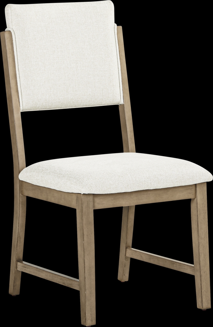 Rosolli Gray 5 Pc Round Dining Room with Beige Upholstered Chairs - Thumbnail - Image 5