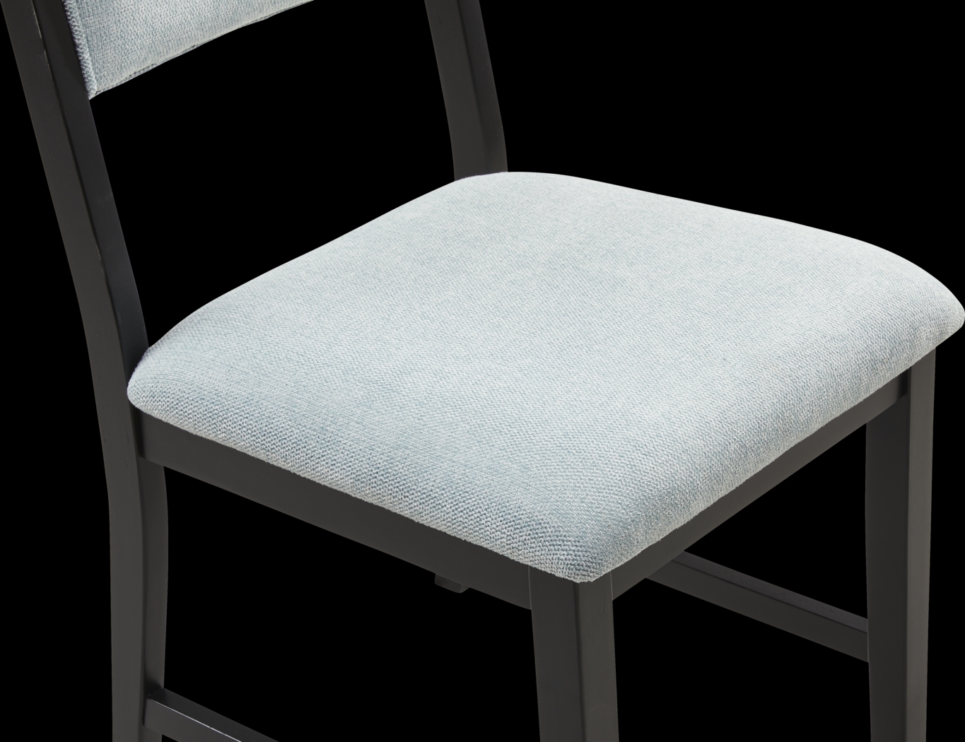 Rosolli Blue Side Chair with Black Legs - Thumbnail - Image 3