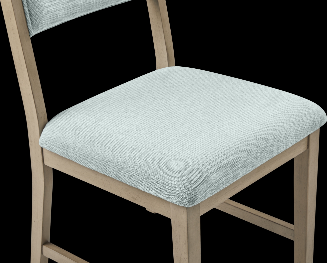 Rosolli Gray 5 Pc Round Dining Room with Blue Upholstered Chairs - Thumbnail - Image 7