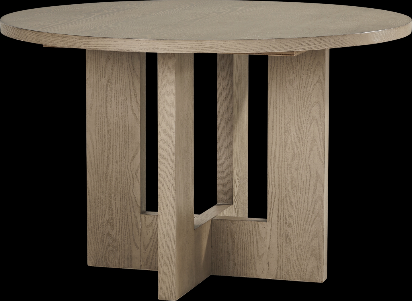 Rosolli Gray 5 Pc Round Dining Room with Maize Upholstered Chairs - Thumbnail - Image 2