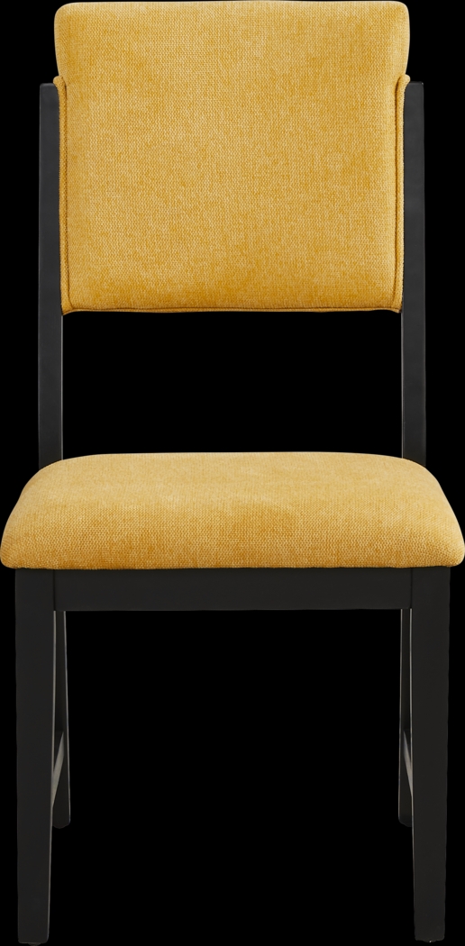 Rosolli Maize Side Chair with Black Legs - Thumbnail - Image 2