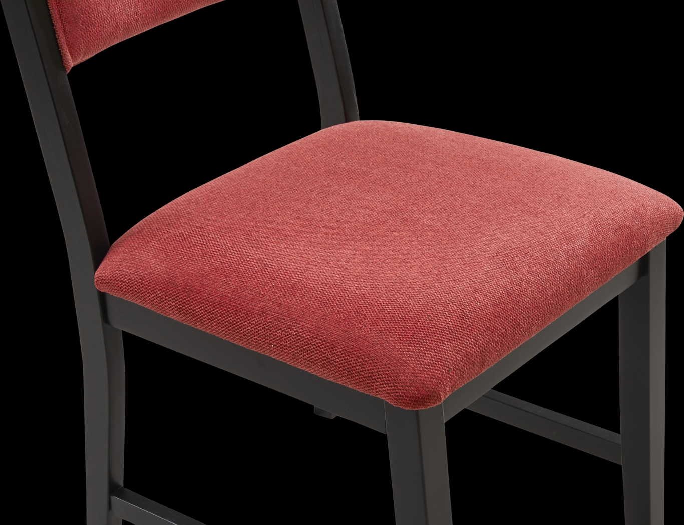Rosolli Red Side Chair with Black Legs - Thumbnail - Image 3