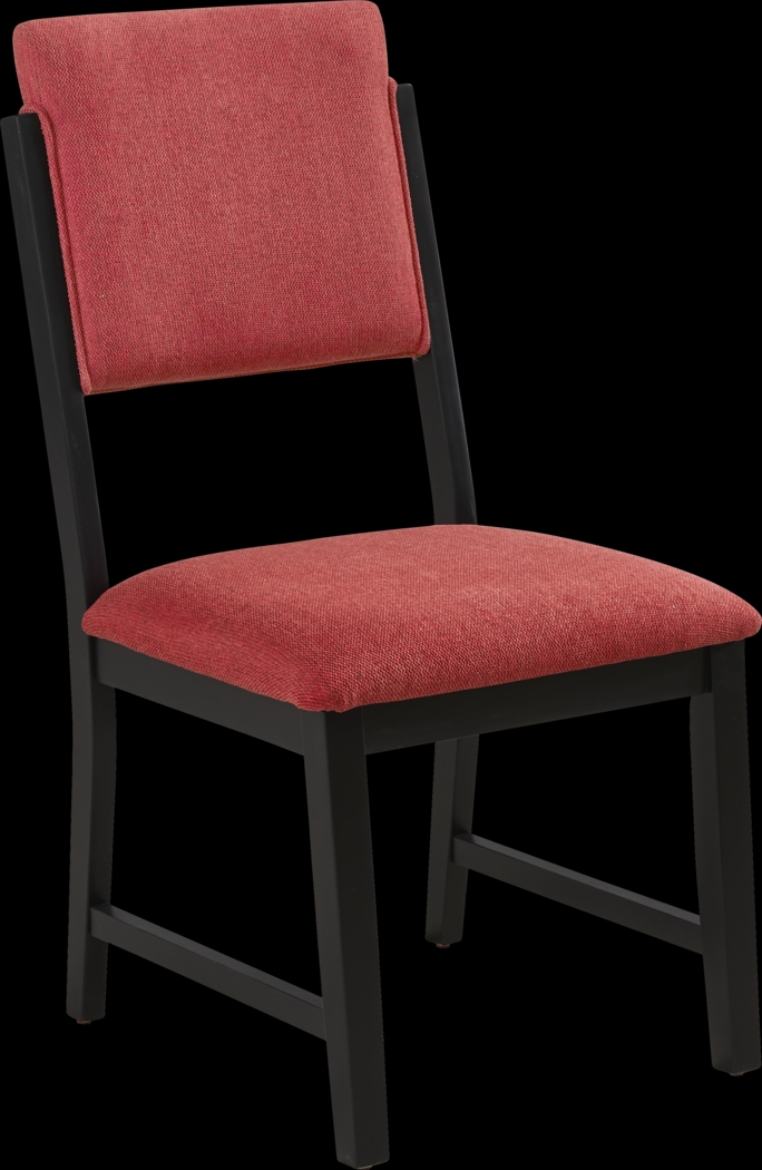 Rosolli Red Side Chair with Black Legs - Thumbnail - Image 1
