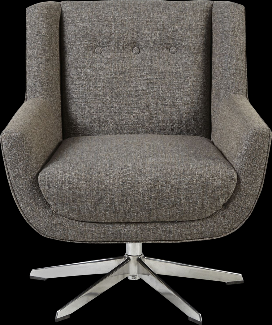 Rossello Brown Accent Swivel Chair - Thumbnail - Image 2