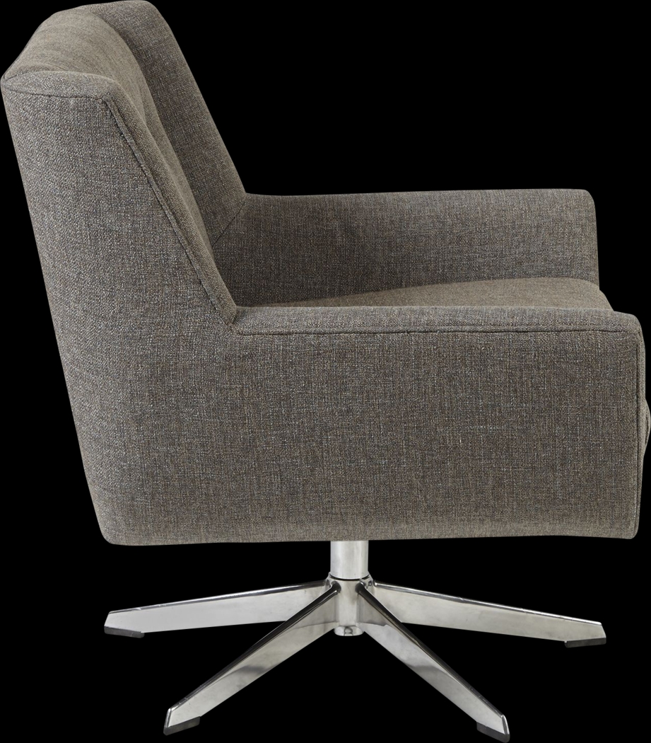 Rossello Brown Accent Swivel Chair - Thumbnail - Image 3