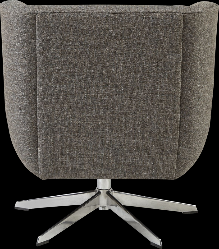 Rossello Brown Accent Swivel Chair - Thumbnail - Image 4