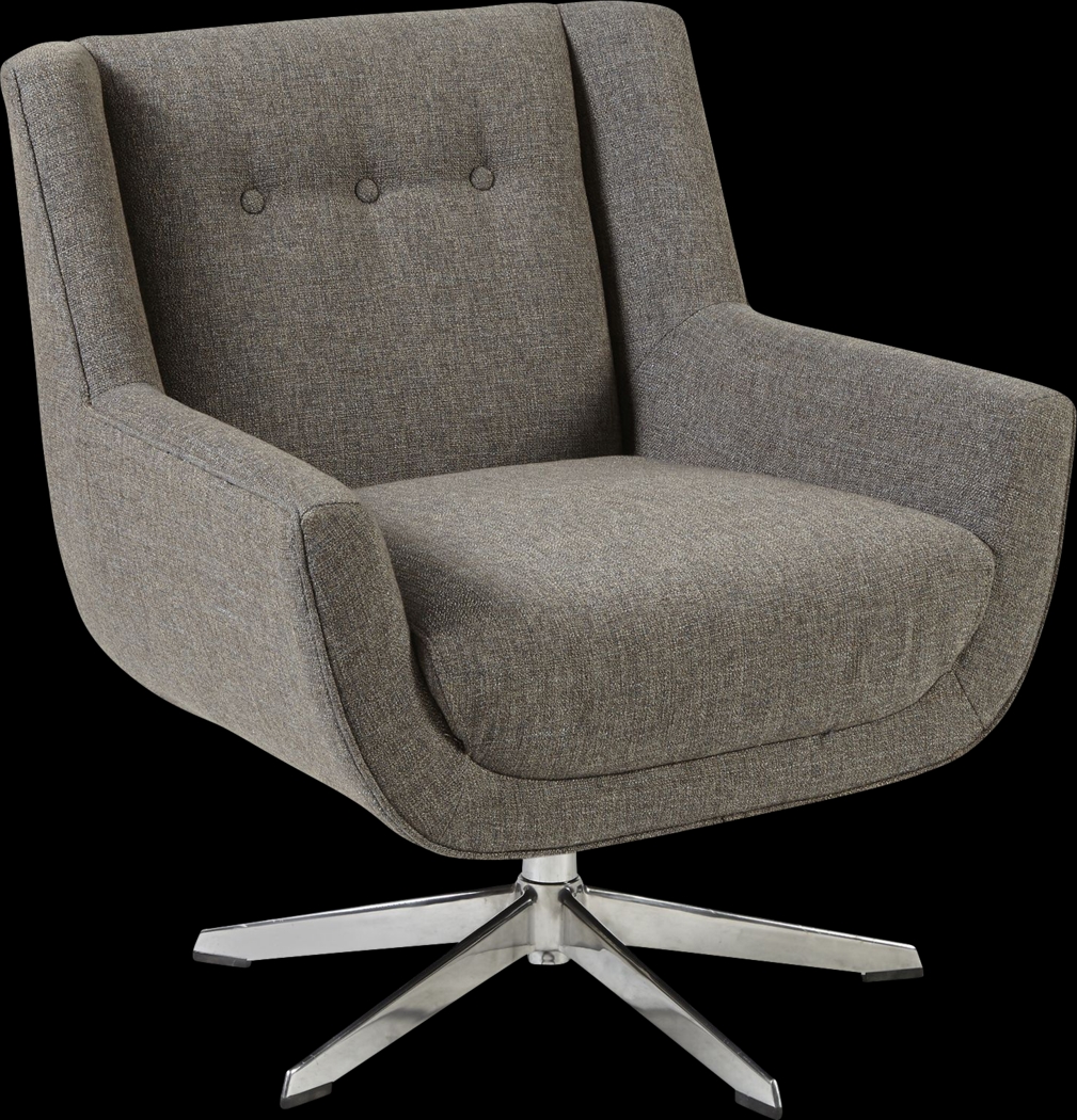 Rossello Brown Accent Swivel Chair - Thumbnail - Image 1