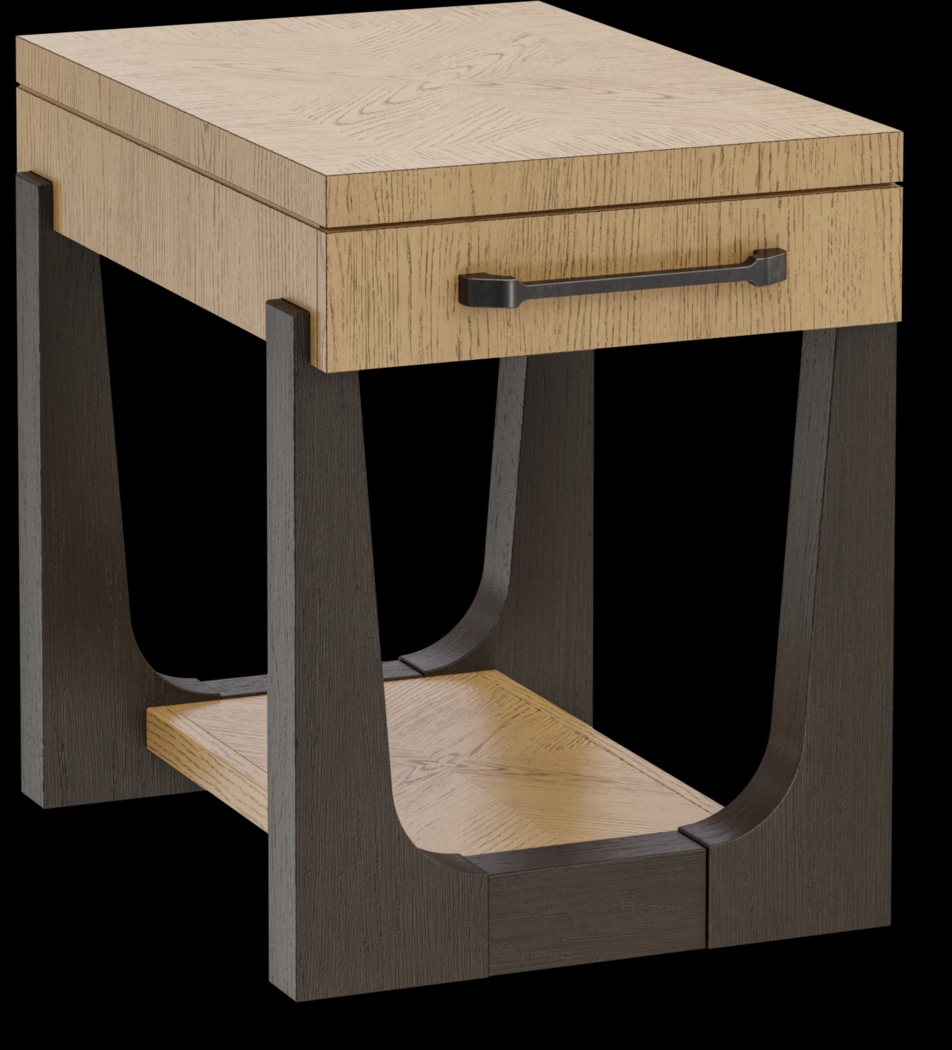 Roth Black Chairside Table - Thumbnail - Image 1
