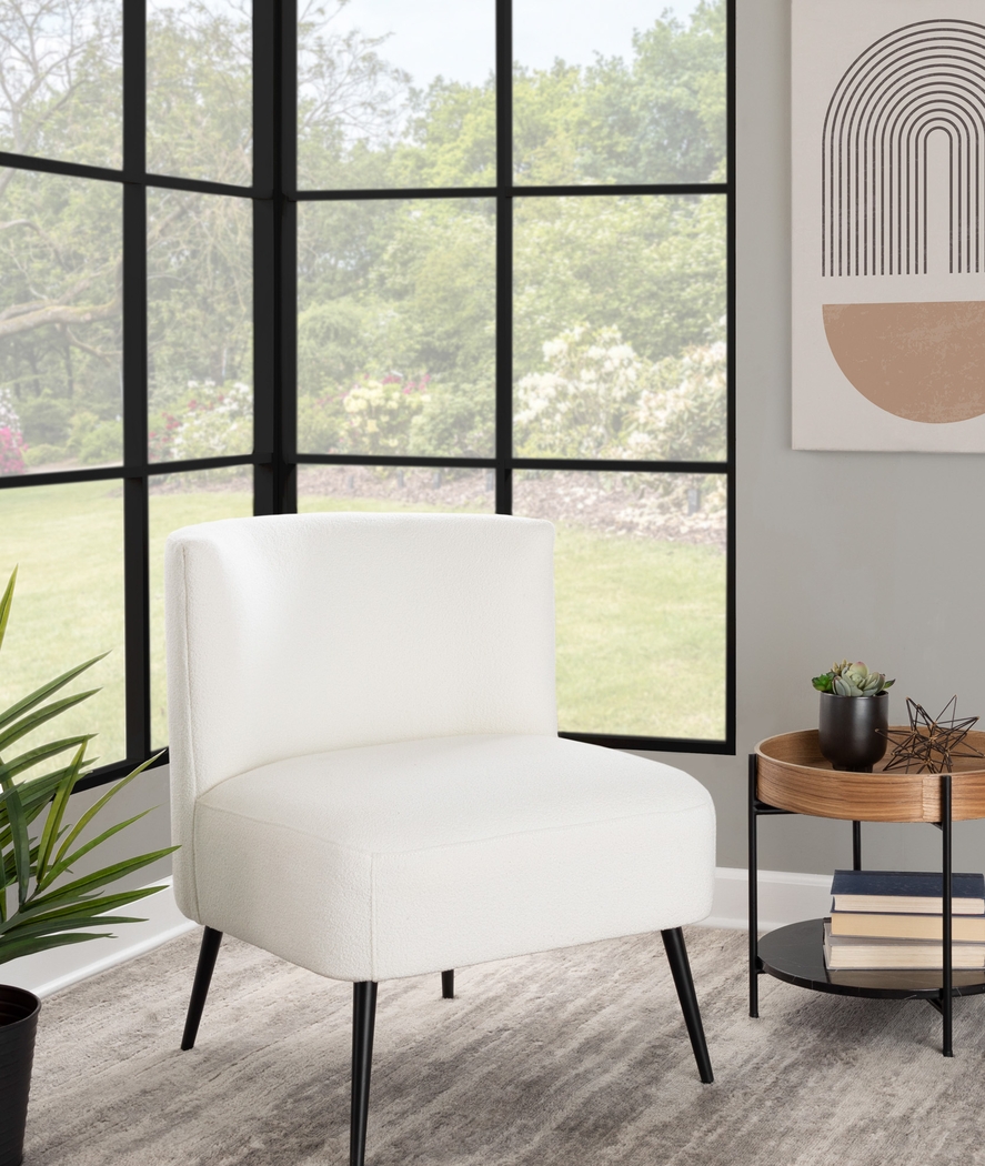 Rothmer White Accent Chair - Thumbnail - Image 2