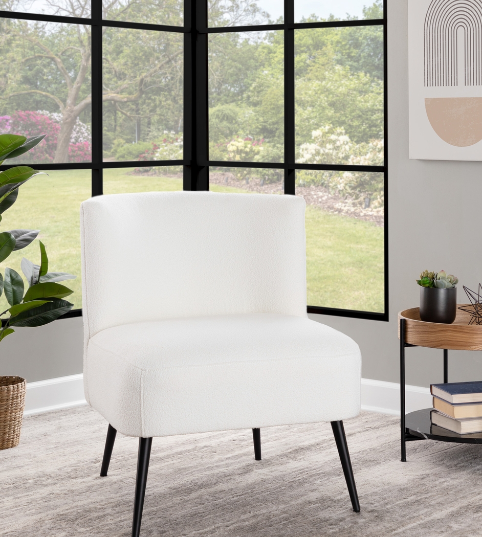 Rothmer White Accent Chair - Thumbnail - Image 3