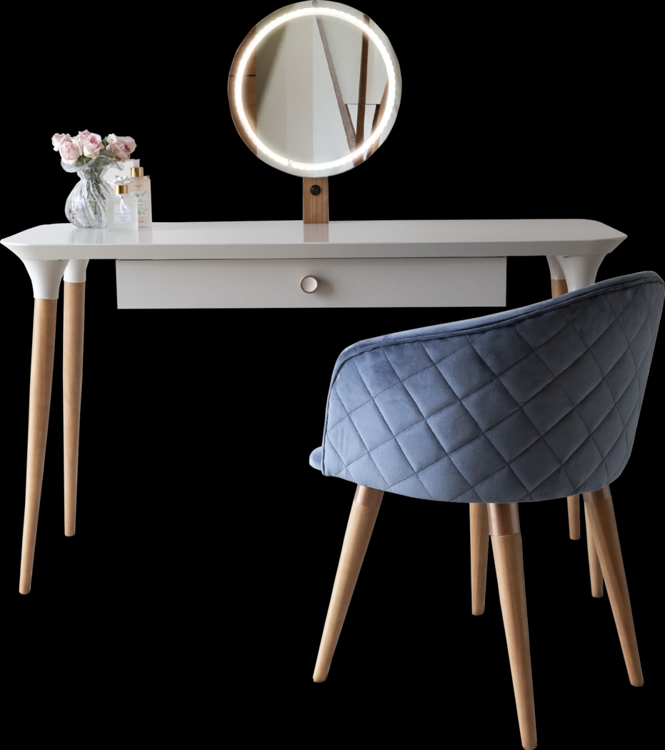Rothrock Blue Vanity Table & Accent Chair - Thumbnail - Image 1