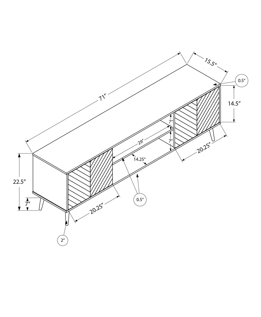 Rougemont Black 72 in. Console - Thumbnail - Image 4