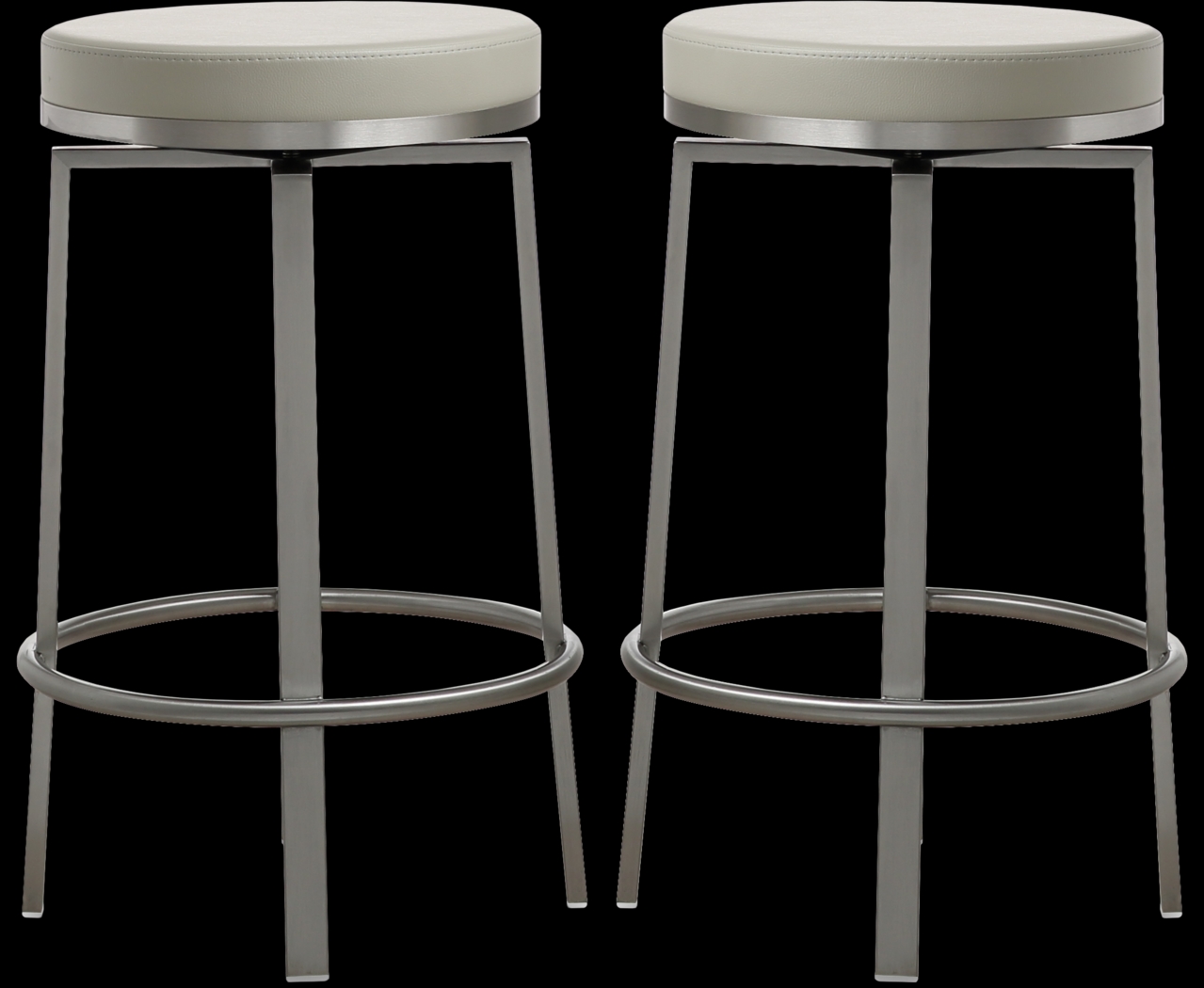 Rourke Gray Counter Height Swivel Stool, Set of 2 - Thumbnail - Image 1