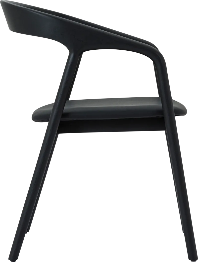 Routelow Black Arm Chair, Set of 2 - Thumbnail - Image 4