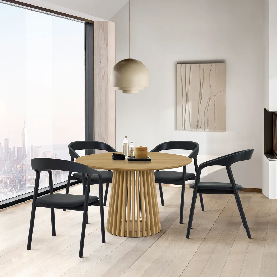 Routelow Black Arm Chair, Set of 2 - Thumbnail - Image 10