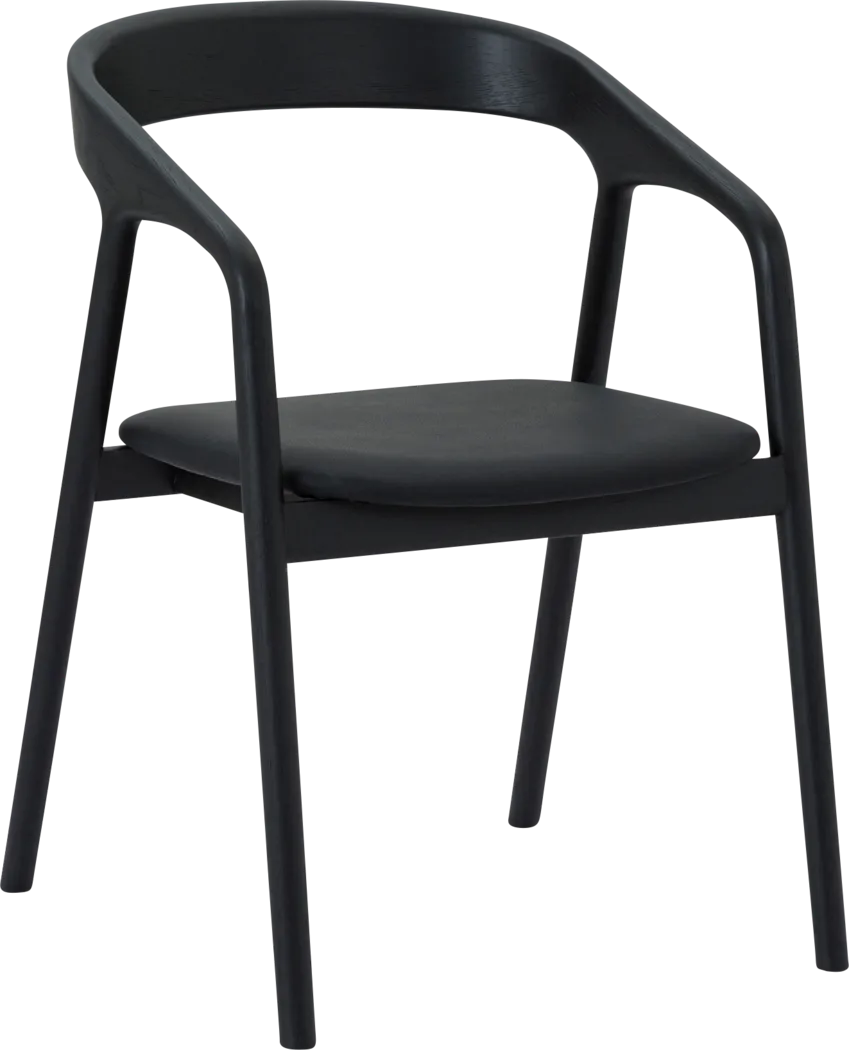 Routelow Black Arm Chair, Set of 2 - Thumbnail - Image 1