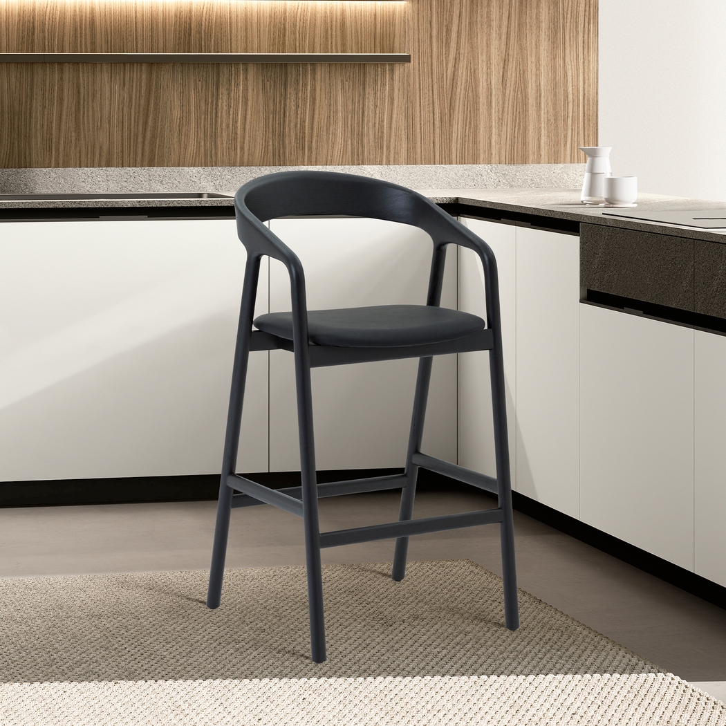 Routelow Black Barstool - Thumbnail - Image 2