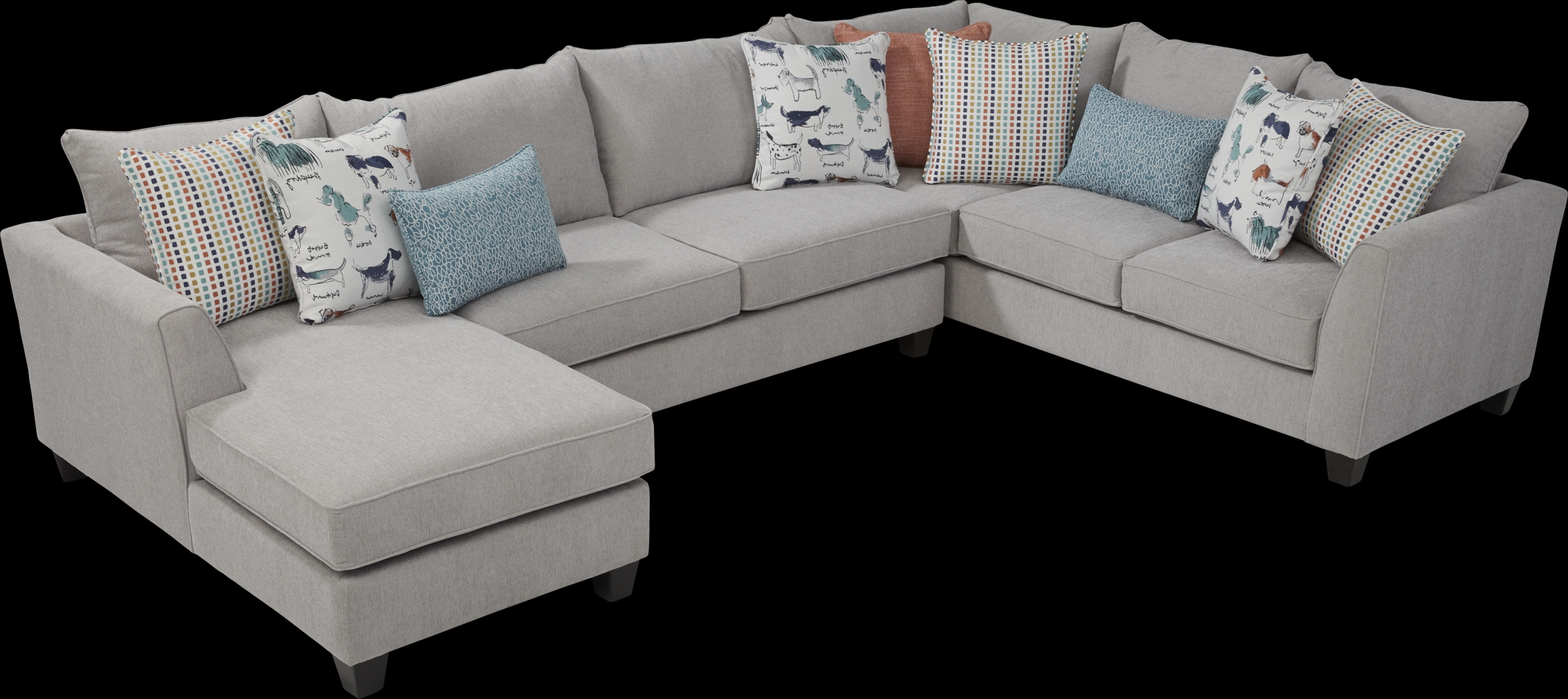 Rover Ridge Gray 6 Pc Sectional Living Room - Thumbnail - Image 3